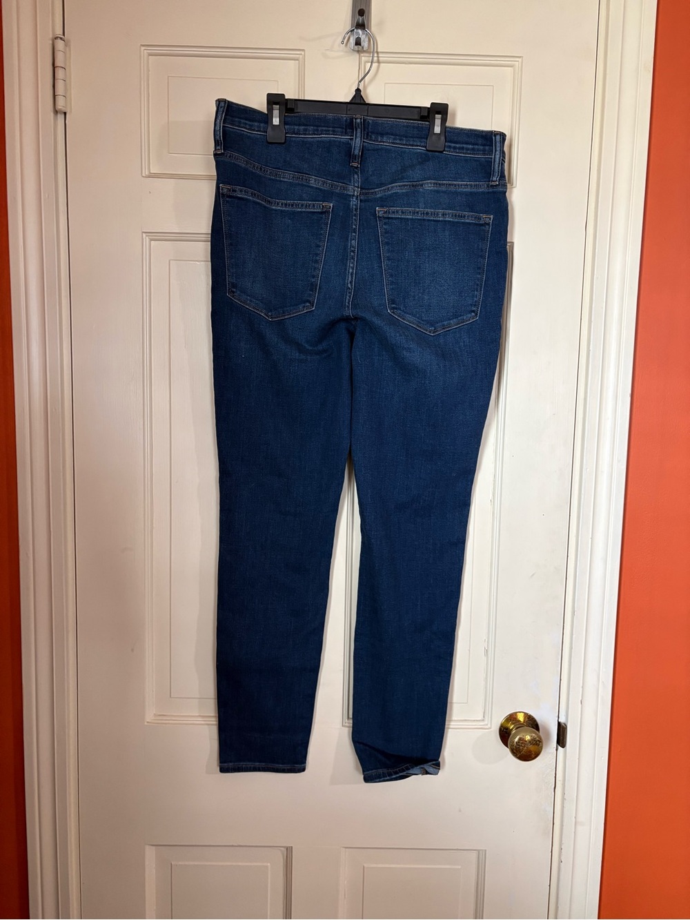 Crew 9’ Mid Rise  Skinny Jeans Size 30 Dark Blue Wash New - Picture 7 of 10